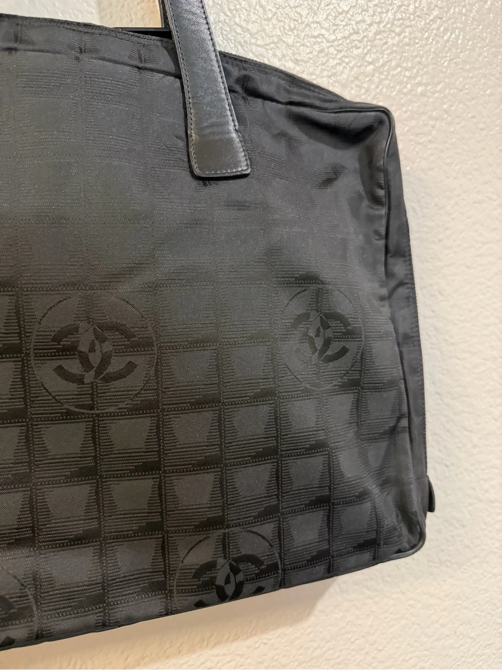 CHANEL Black Nylon Laptop Bag